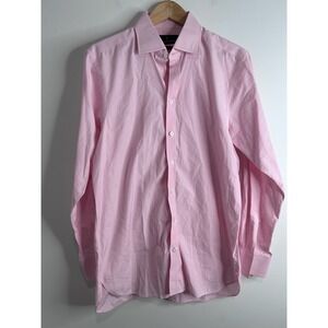 Turnbull & Asser Bespoke Mens Pink Dress Shirt Made in England Sz 15 (Chest 43)